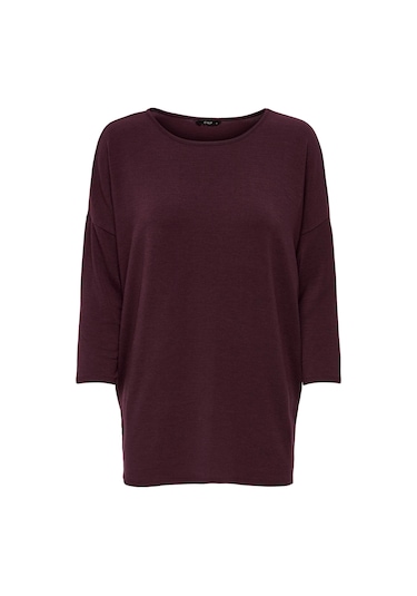 Only 15157920 Genis Yaka Dirsek Kol Kadın Body - Bordo Bordo