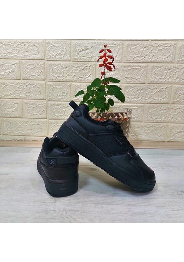 Kinetix Enner Pu Siyah Comfort Fuspetli Atom Sneaker Spor Ayakkabı 001