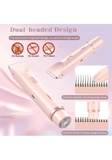Elektrikli Tıraş Makinesi Kadın Tıraş Makinesi Ağrısız Kadın Bıyık Epilatör Pink Pembe