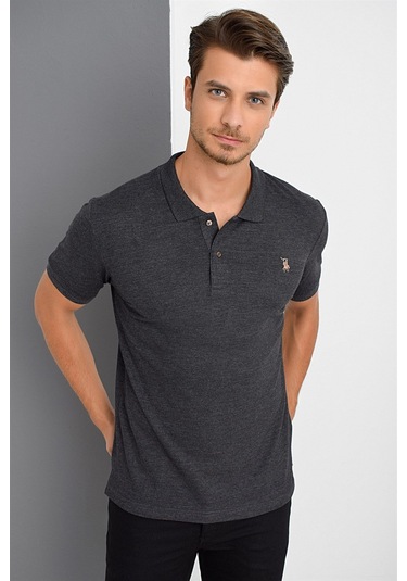 T8561 Dewberry Erkek Tshırt-antrasit Antrasit