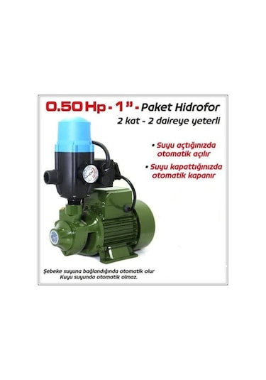 Hay-Su QB60 0.5 Hp Paket Hidrofor Otomatik Su Pompası