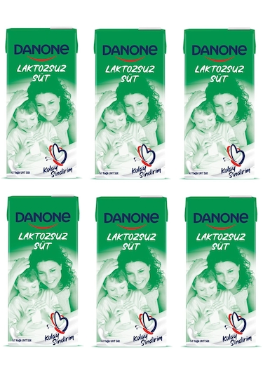Danone Laktozsuz Süt 1 Lt X 6 Adet