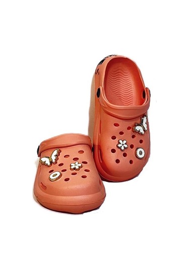 Fiyra 2052 Pudra Smıle Crks Taşlı Kız Çocuk Havuz Plaj Terlik Pudra