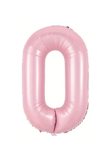 Beysüs Pembe 0 Rakam Folyo Balon 80 Cm Pembe