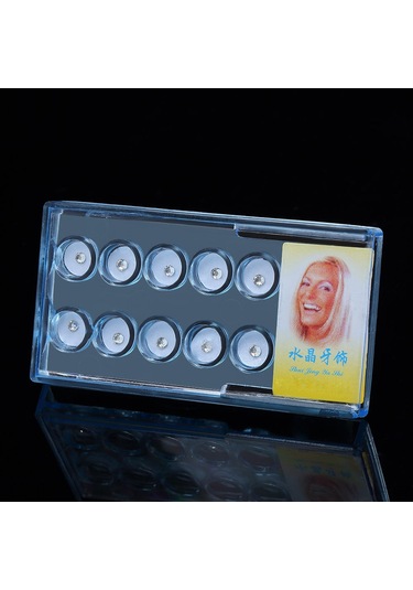 Mufunye 10 Adet Abs Diş Dekoru, Beyaz Veya Renkli Seçenek, 6x3x1cm Boyut, 5g Ağırlık