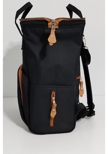 Bebek Bakım Çantası Organizatör Fonksiyonel Anne Bebek Bakım Sırt Çantası Taba Siyah Siyah - Taba