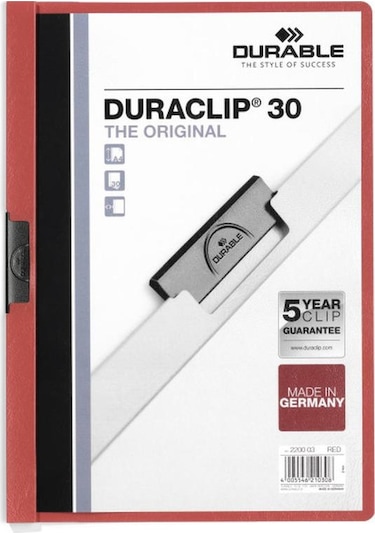 Durable 2200 Duraclip 30 Sayfa Kırmızı Tekli