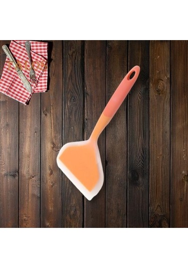 Siyah Mutfak Spatula Kullanışlı Silikon Spatula Isıya Dayanıklı Yapışmaz Pişirme Spatula Asılı Delikli Ev Tedarik