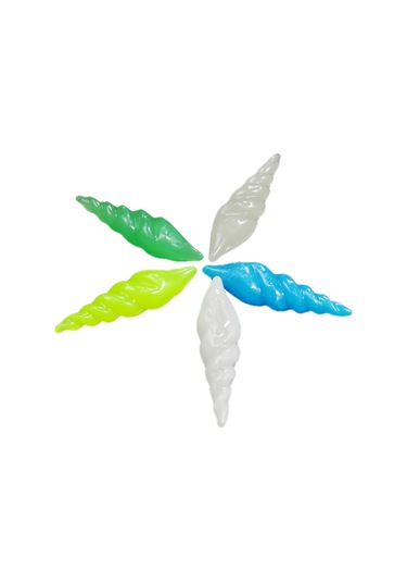 Dofolink Akvaryum Işıklı Dekoratif Taşlar - Reçine Malzeme, 100 Adet/ Paket, Farklı Renkler, Gece Parlama Özelliği