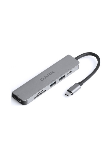 Dark Dk-ac-u31x38 Usb 3.1 Type C To Hdmı Tf Sd Kart Okuyucu Usb 3.0 Usb 2.0 6 In 1 Dönüştürücü