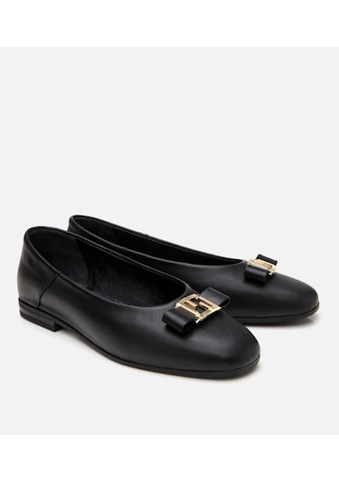 Hotiç Kadın Deri Siyah Tokalı Babet 01ayh309040a100 Siyah-black Siyah