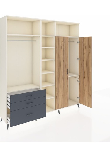 Hyperion Dolap 10 Raflı 3 Çekmeceli 2 Askılı 220x44x243 Aytaşı-çam/antrasit Atlas Çam/antrasıt Hyperion Dolap 10 Raflı 3 Çekmeceli 2 Askılı 220x44x243 Aytaşı-çam/antrasit Atlas Çam/antrasıt