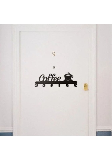 Bloomnest Metal Kahve Kupası Tutucu 5 Kancalı Duvara Monte Askı Rafı Kupa Saklama Düzenleyici