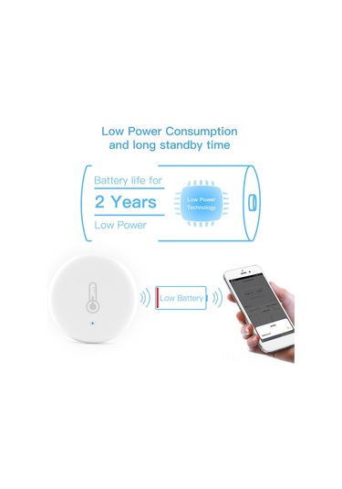Qingmipy Akıllı Wi-fi Nem Ve Sıcaklık Sensörü - Google Asistan Uyumlu, 30 Günlük Veri Kayıt