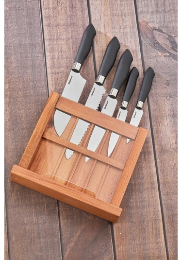 Cooker Skycut 6 Parça Lux Bıçak Seti Ckr3584 Ahşap