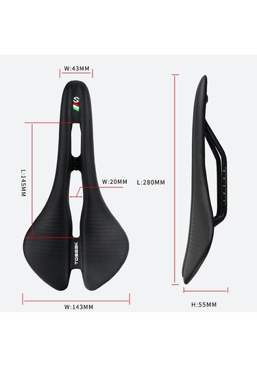 Sones Toseek Dağ Bisikleti Sele Yol Bisikleti Koltuk Aksesuarları, Renk: Siyah Kırmızı