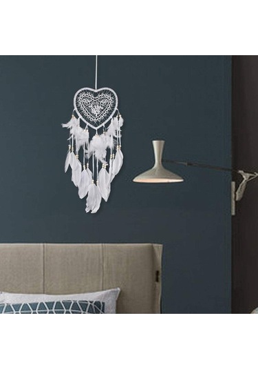 Rüzgar Çanları El Yapımı Dantel Rüya Yakalayıcı Tüy Boncuk Asılı Dekorasyon Süslemesi Sanat Kolye Hediyeler Bahçe Dekoru İçin