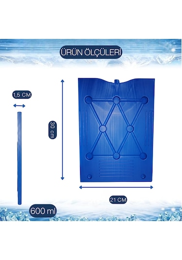 K-600 Buz Aküsü İce Pack Mavi 2 Li-360