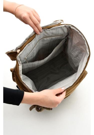 Unisex Dağcı Çantası Kamp Çantası Seyahat Çantası Hafif Klinkır Kumaş Outdoor Çanta 50 30 Cm Kahverengi