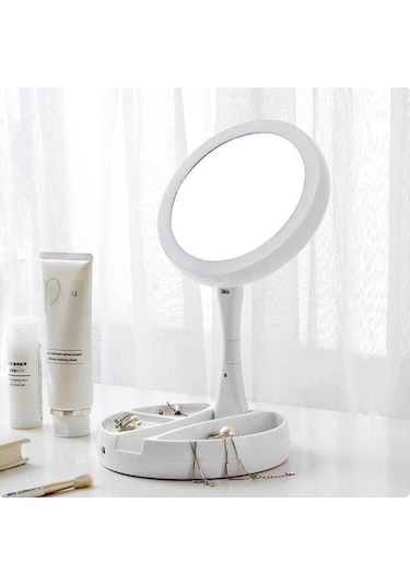 Cbtx Katlanabilir 10x Büyüteçli Led Işıklı Makyaj Aynası