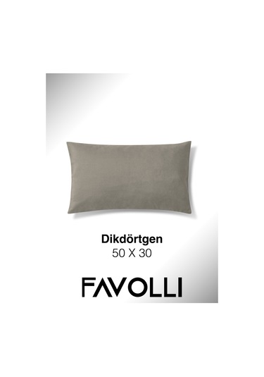 Br Favolli Dokulu Keten Renk Kırlent Kılıfı Bej Keten Rengi