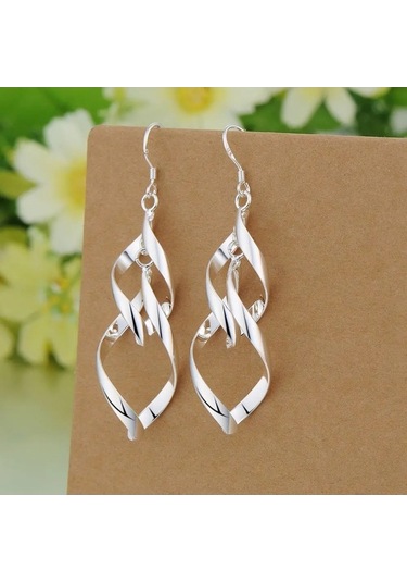 Flybuy 925 Ayar Gümüş Kalp Küpe - Zarif Kız/arkadaşı İçin - Ta Ae177, 1.50 Cm Gümüş