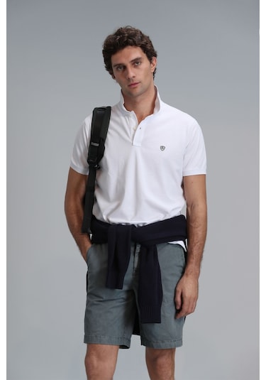 Lufian Erkek Polo Yaka T Shirt 111040164 Beyaz