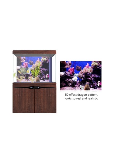 Qingmipy 3d Mercan Desenli Pvc Akvaryum Arka Panosu, Su Geçirmez Otomatik Yapışkan, 61x41 Cm, Zengin Dekorasyon