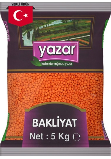 Yazar Yerli Kırmızı Mercimek 5 KG
