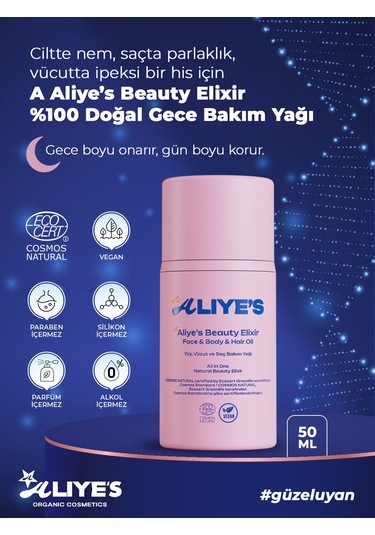 A Aliye's Beauty Elixir Gece Bakım Yağı 50 ML