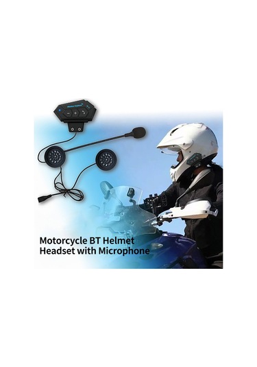 Yifomall Motosiklet Kaskı Bluetooth Kulaklığı: Kablosuz Konuşma, Müzik Kontrolü, Uzun Pil Ömrü İle Tüm Kasklara Uygun Siyah