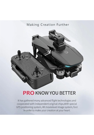 4k Hd Kameralı Engellerden Kaçınma, Takip Sensörlü 5g Wifi Kumandalı Fpv Pro Drone