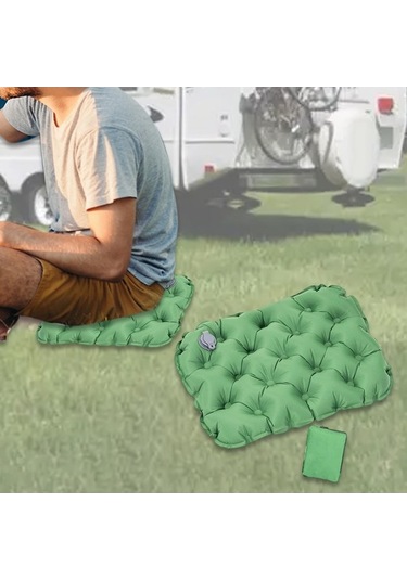 Bosphorusboutique02 Suntek Katlanabilir Ofis Koltuk Minderi - Yeşil, Uçak Ve Ofis Kullanımına Uygun Yeşil