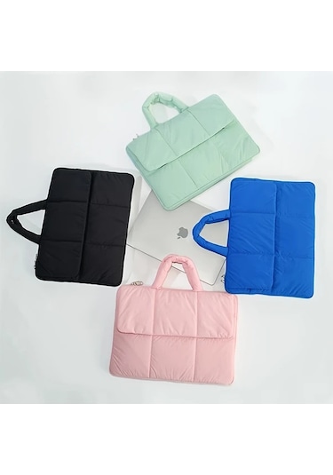 Elmpaly Siyah 13-14 İnç Şık Hafif Darbeye Dayanıklı Kadın Laptop Çantası siyah