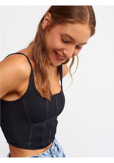 Dilvin Kadın Korse Top-Siyah (501291182)