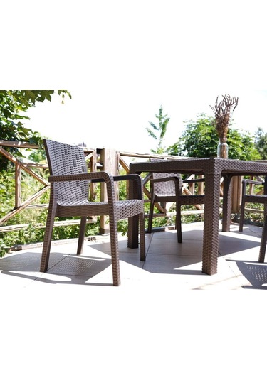 2'li Set Rattan Victor Kollu Sandalye Koltuk