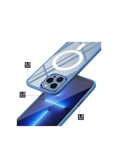 Iphone 13 Pro Max Kilif Wireless Özellikli Krom Magsafe Silikon 551641006