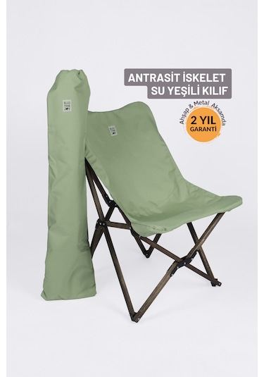 Bag The Joy Ahşap Antrasit İskelet - Su Yeşili Kılıf Sandalye