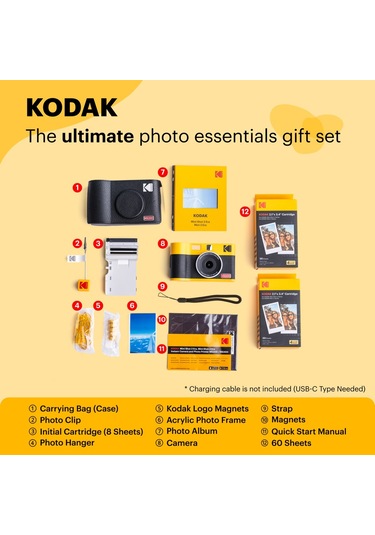 Kodak Mini Shot 2 Era Siyah 2.1x3.4 + 60 Yaprak + Aksesuar Kiti
