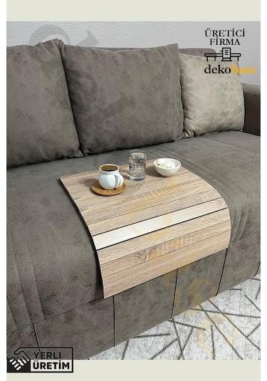 Meşe 4 Adet Çok Amaçlı Koltuk Kenar Sehpası, Supla, Yemek Servis Altlığı Meşe