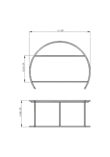 Edora Home Gümüş Ikili Büyük Boy Metal Sunumluk/ Siyah Pleksi Pasta Servis Seti - Paslanmaz