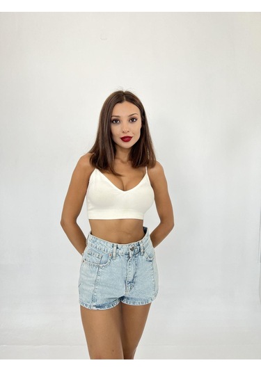 15538 Astarlı Bra-ekru Karışık Çok Renkli