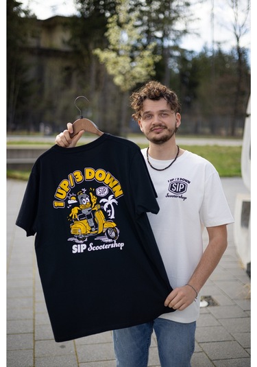 Sıp Scootershop Sıp T-shirt - 1 Up / 3 Down Siyah / Sıp