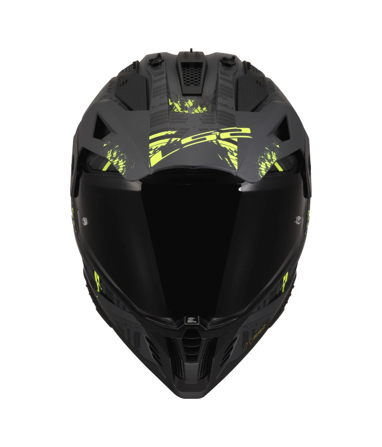 Ls2 Pioneer 2 Crazy Kapalı Kask Mat Siyah - Neon Sarı