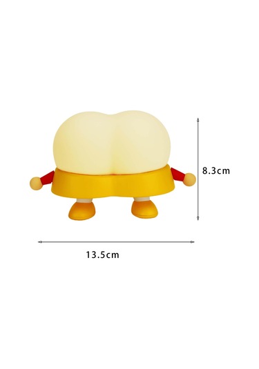 Homyl Başucu Çocuklar Komidin Için Led Gece Lambası Silikon Beyaz Çok Renkli