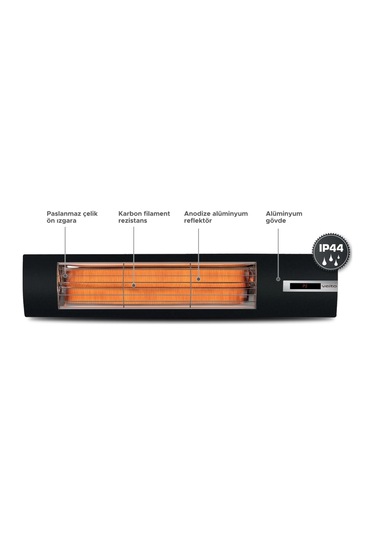 Veito Space Beyaz 1500w Karbon Infrared Isıtıcı