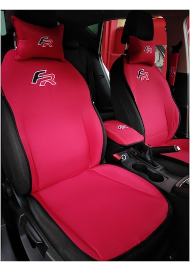 Seat Fr Logolu Kırmızı Ön Ikili Oto Koltuk Kılıfı