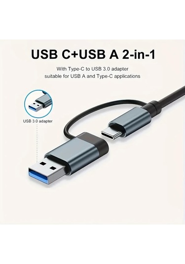 Tongdashop 8 Li 1 Usb 30 Type C Docking Istasyonu 5gbps Veri Aktarım Macbook Uyumlu Hp