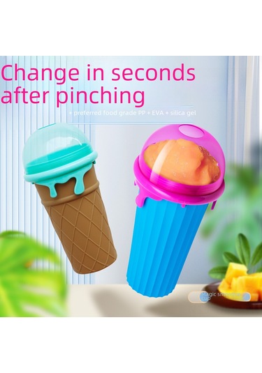 Springsun Yazın Serinletici: 500ml Yükseltilmiş Kapasiteli Blender Bardak, Kolay Kullanım, Popüler Tasarım, Çeşitli İçecekler İçin Mavi Mavi