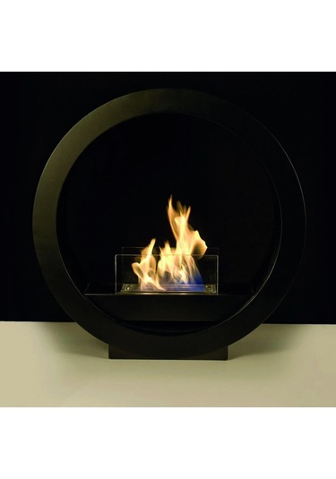 Starfire Round Design Taşınabilir Bioethanol Şömine Siyah